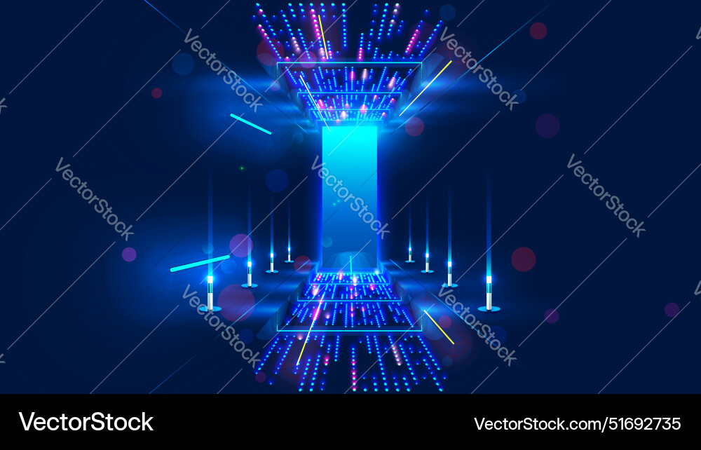Digital Data Tunnel Gateway vector image