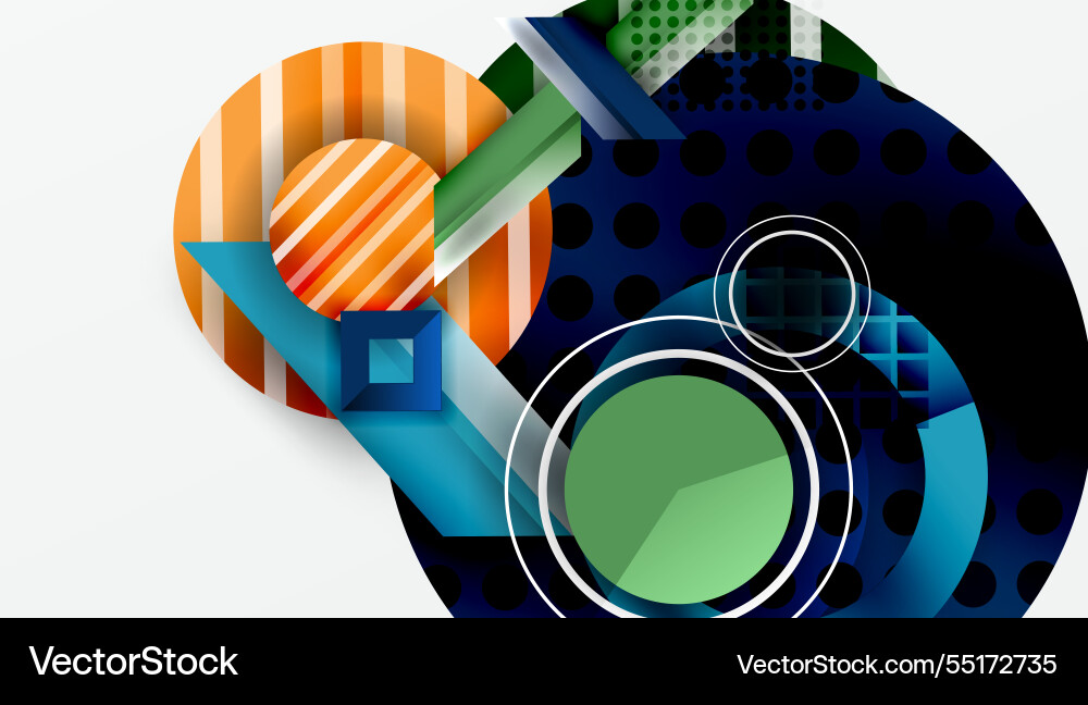Dynamic complex geometric abstract background Vector Image