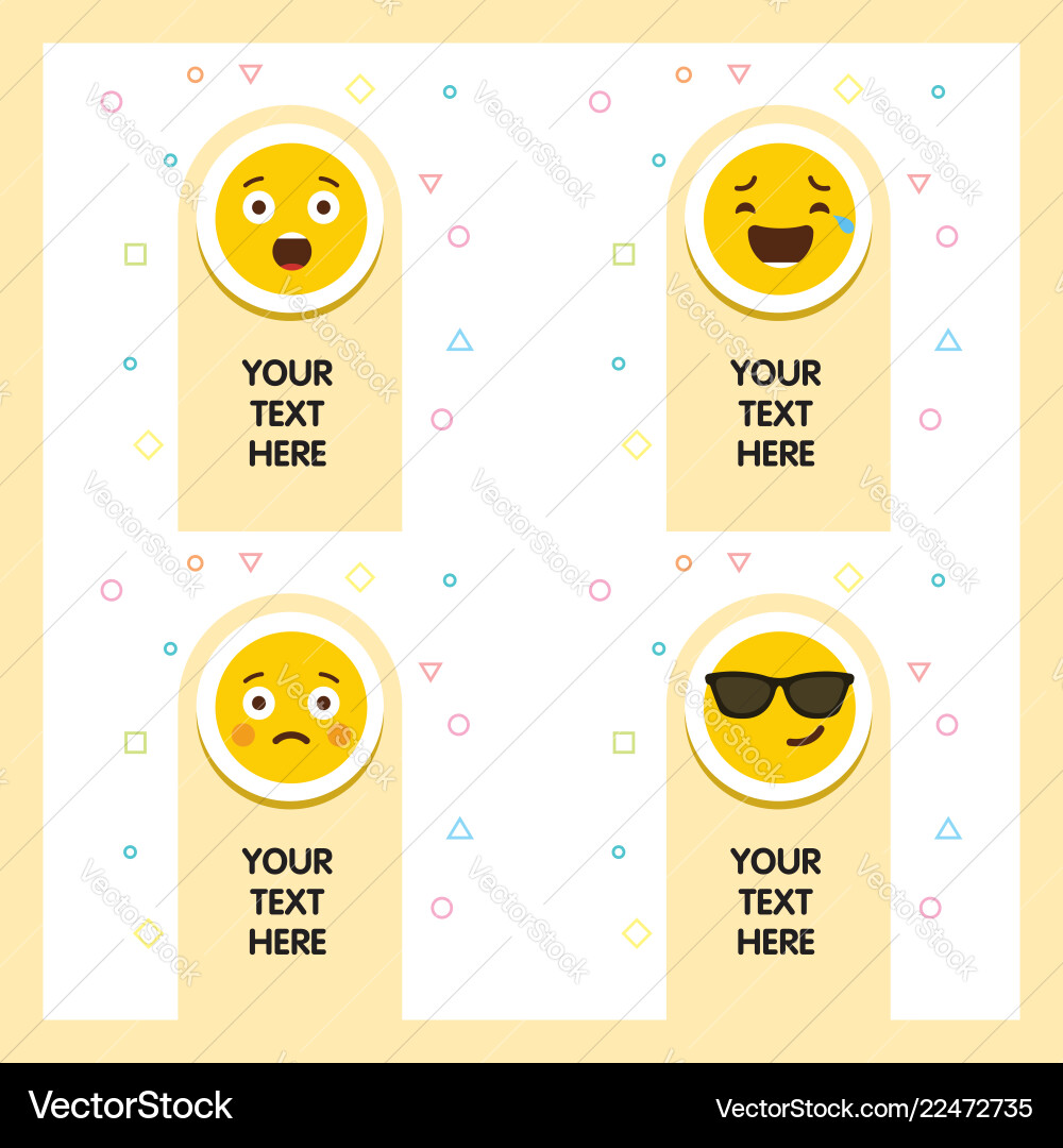 Emoji with your message design vector image