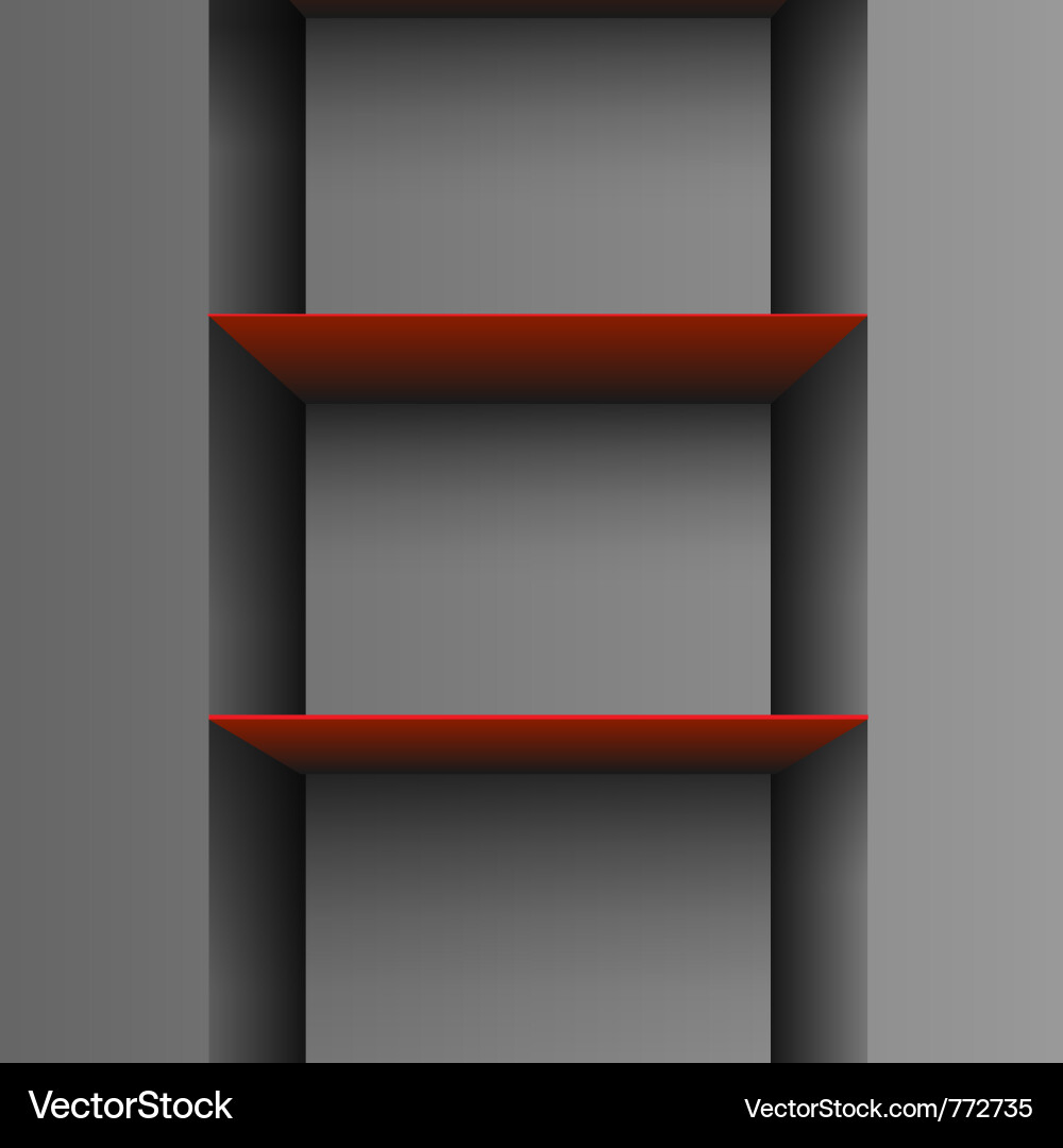 Empty shelf vector image