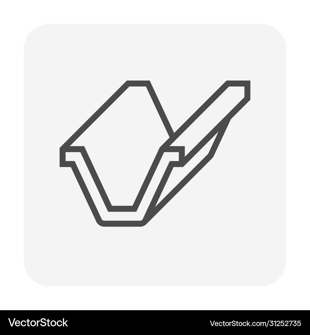 Gutter shape icon Gutter shape icon vector image