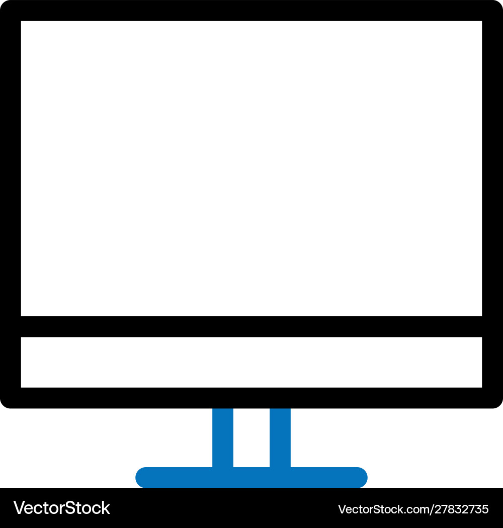 Lcd icon with white background vector image