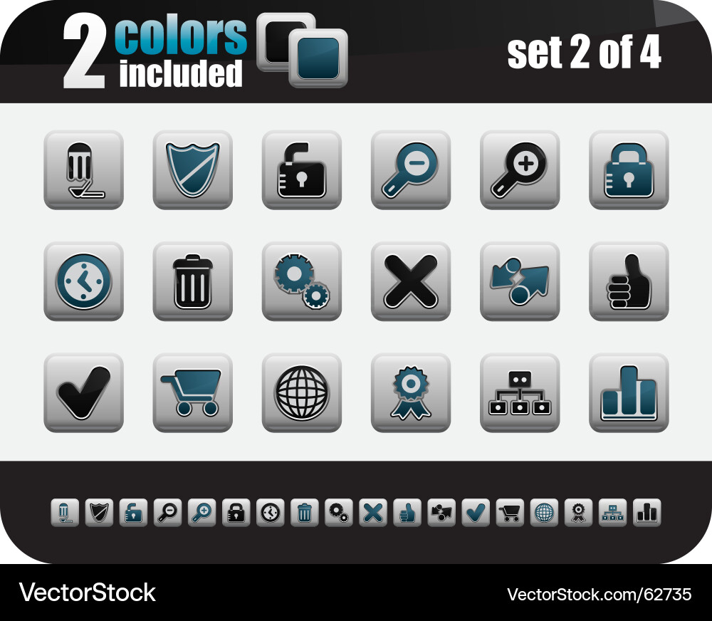 Modern Web Icons - Set 2 Vector Image