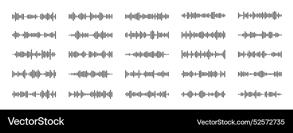 Podcast sound waves audio soundwave voice message Podcast sound waves audio soundwave voice message vector image