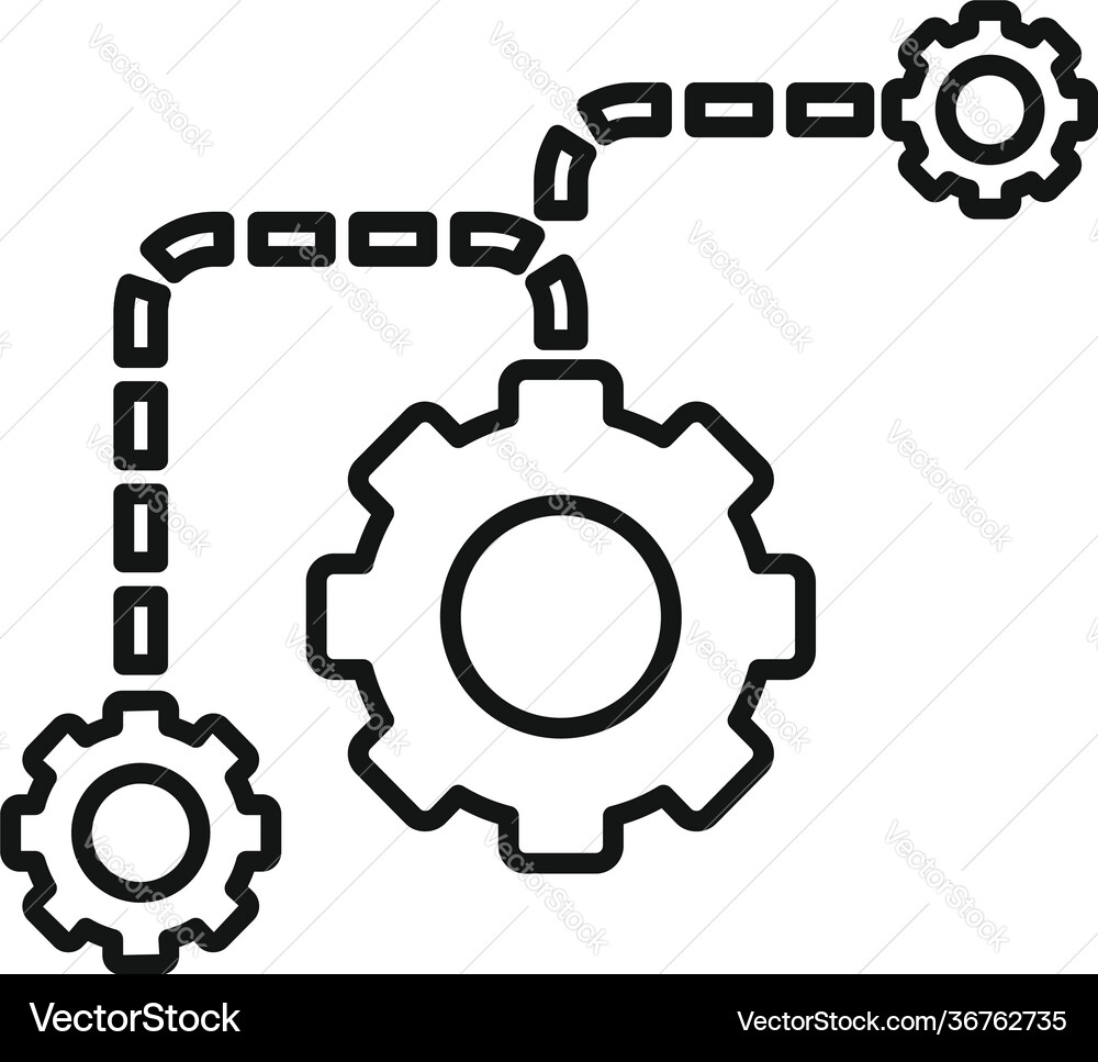 Restructuring process icon outline style Vector Image