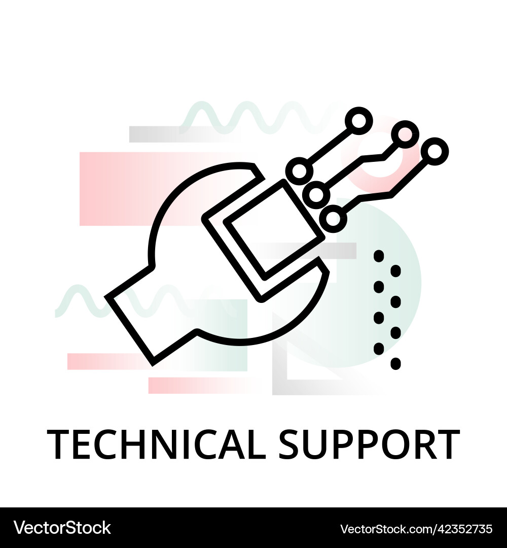 Technical support icon on abstract background Technical support icon on abstract background vector image