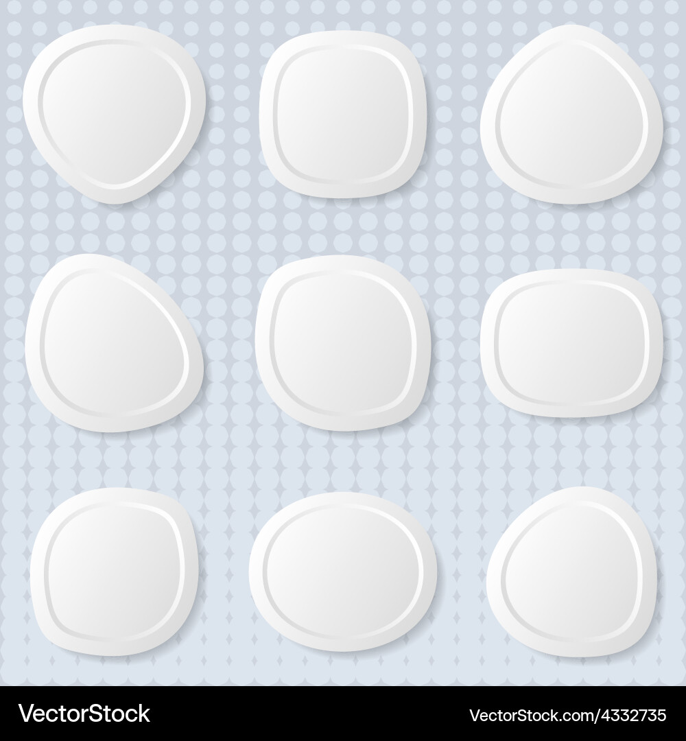 White Web Buttons Vector Image