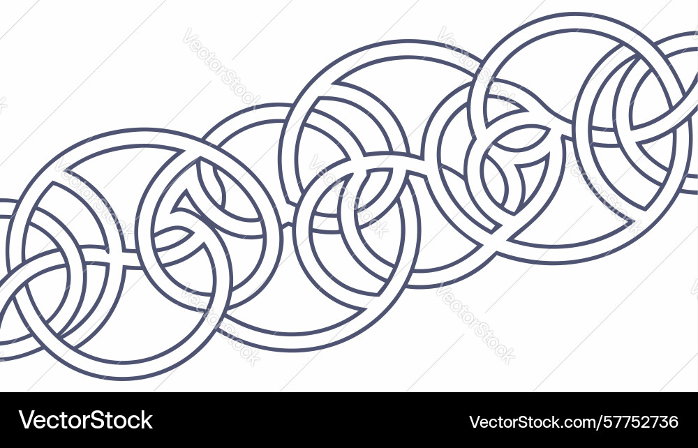 Abstract pattern of overlapping blue circles vector image