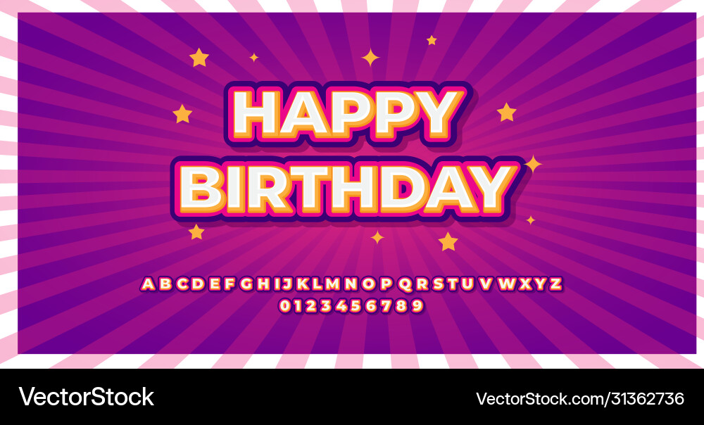 Abstract purple color 3d font style effect design Abstract purple color 3d font style effect design vector image