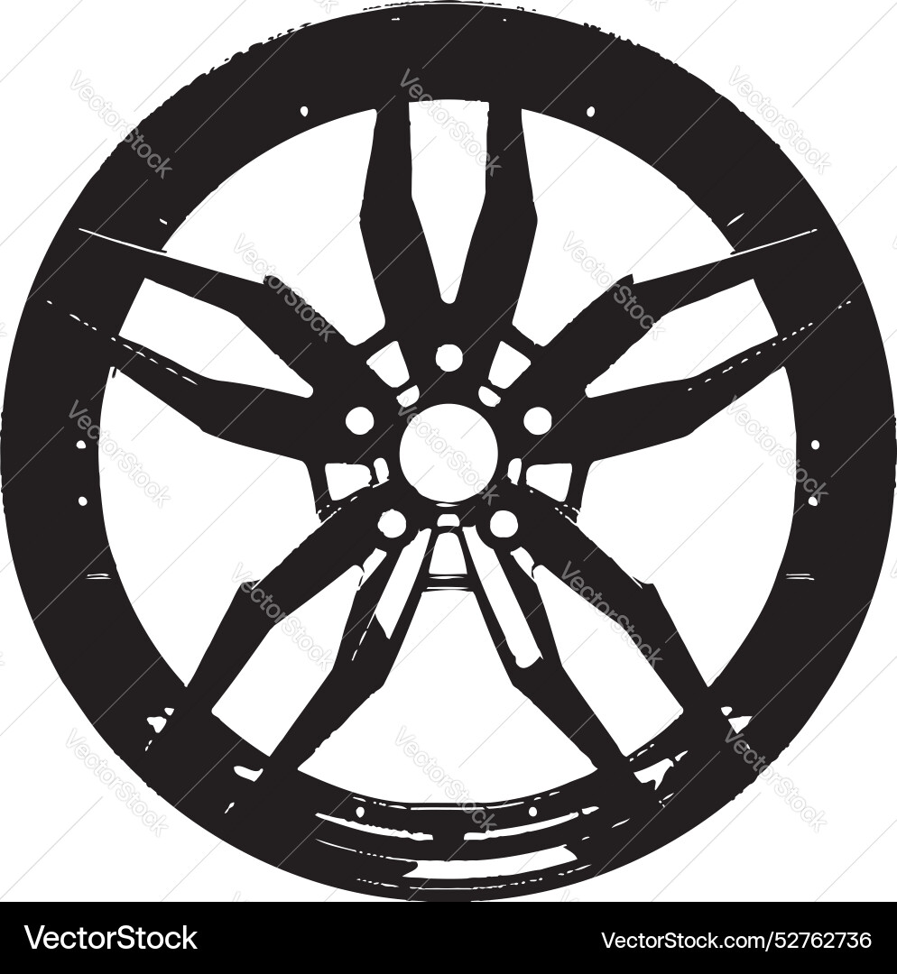Alloy amplitude expansive logo for wheels dynamic Vector Image