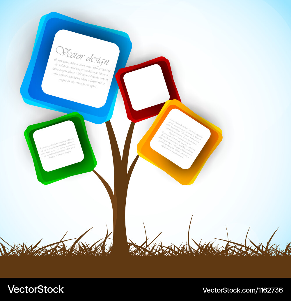 Background with tree vector image