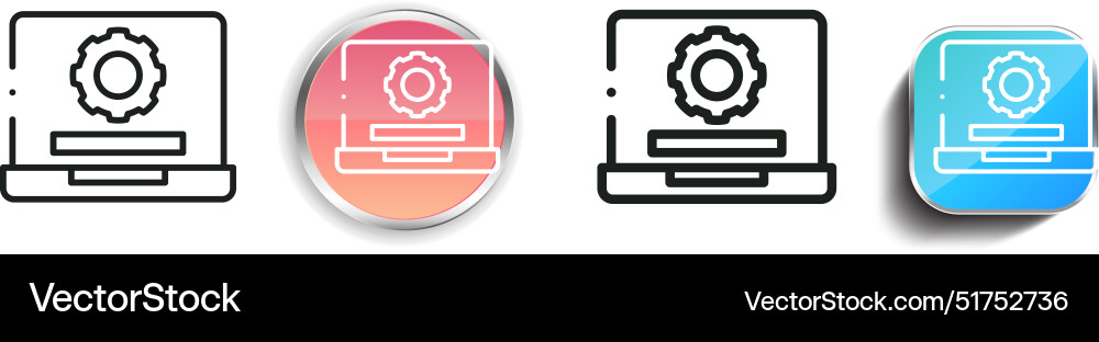 Bar icon thin linear regular and button style Bar icon thin linear regular and button style vector image