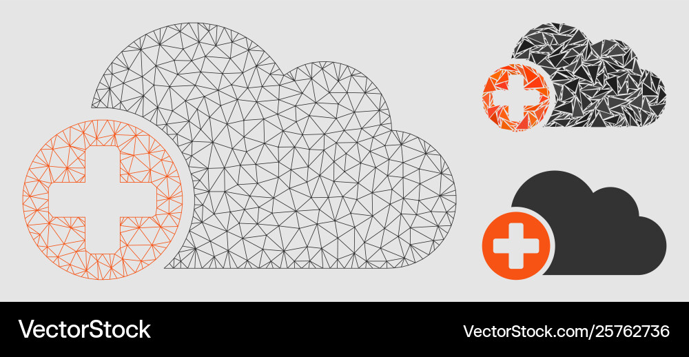Create cloud mesh carcass model Create cloud mesh carcass model Vector Image