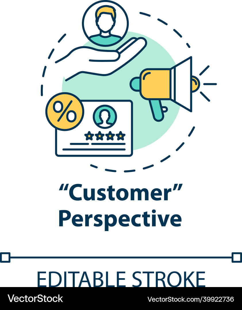 Customer perspective concept icon potential Customer perspective concept icon potential vector image