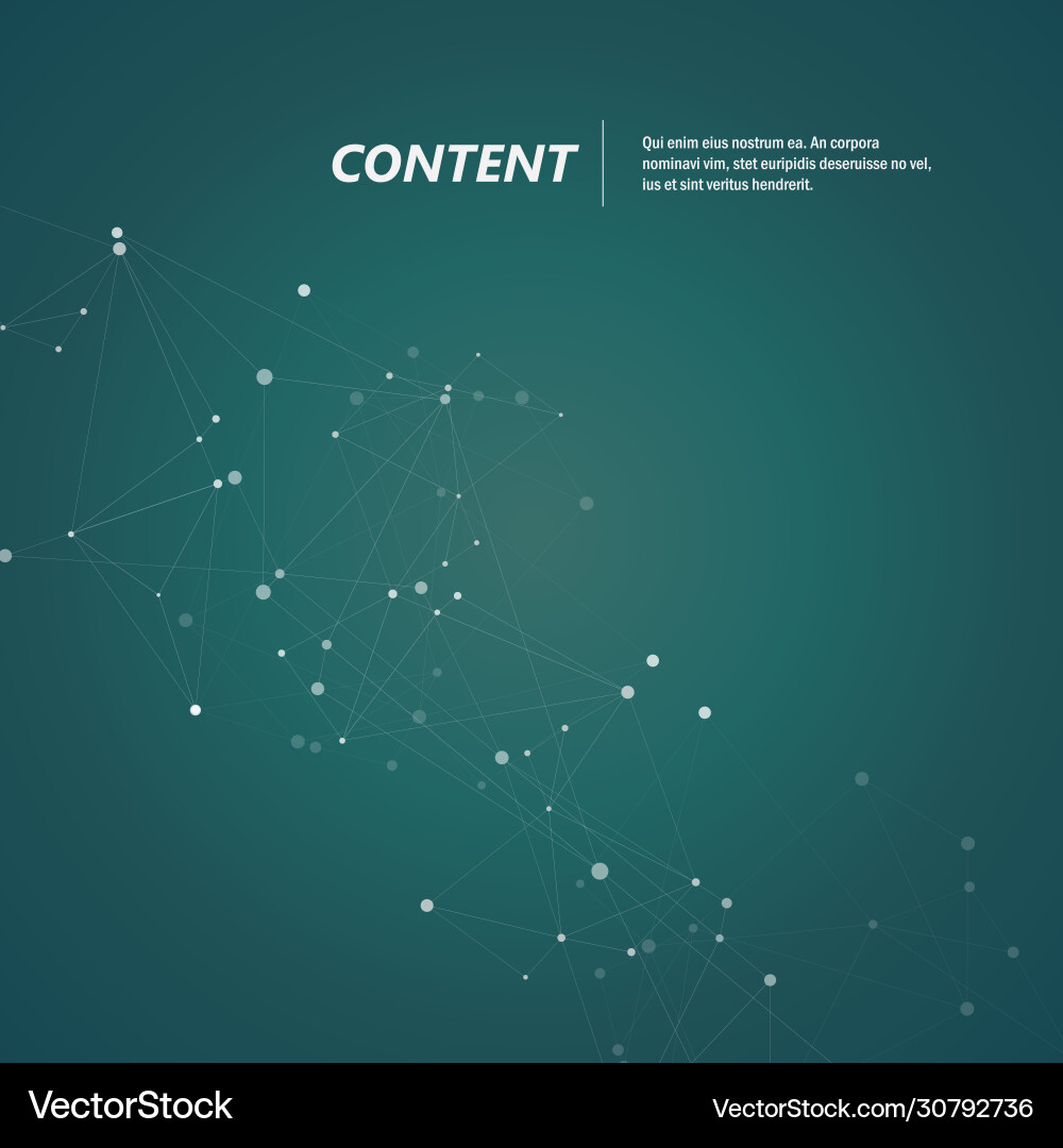 Dark green template with connection points Dark green template with connection points vector image