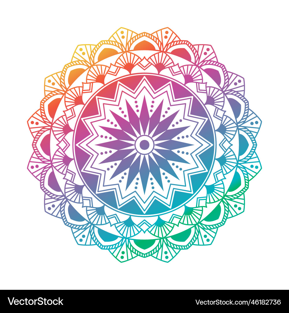 Gradient mandala circular pattern Gradient mandala circular pattern Vector Image