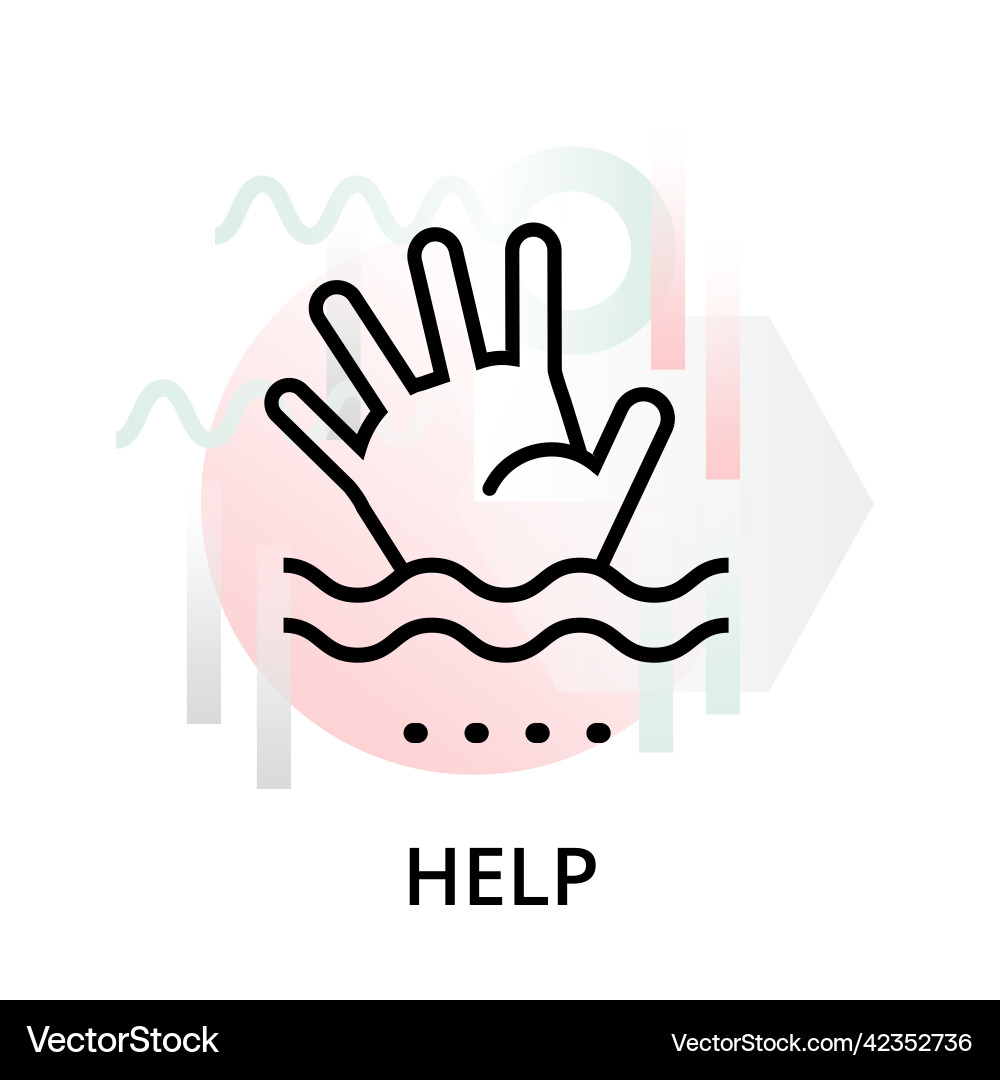 Help icon on abstract background Help icon on abstract background vector image