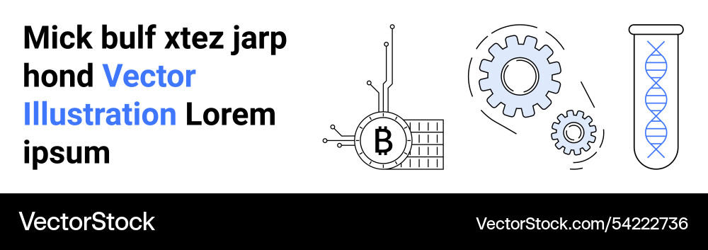 Integration of blockchain technology vector image