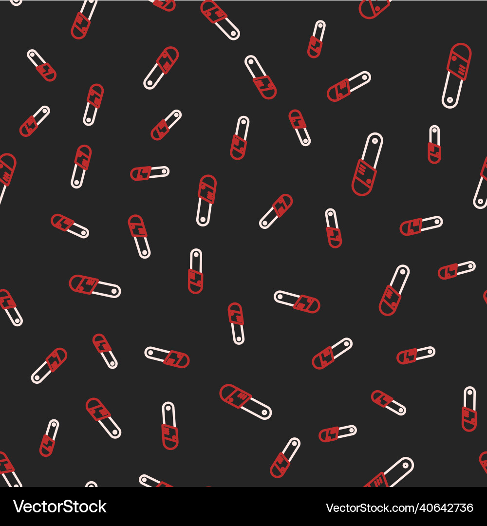 Line chainsaw icon isolated seamless pattern Line chainsaw icon isolated seamless pattern Vector Image
