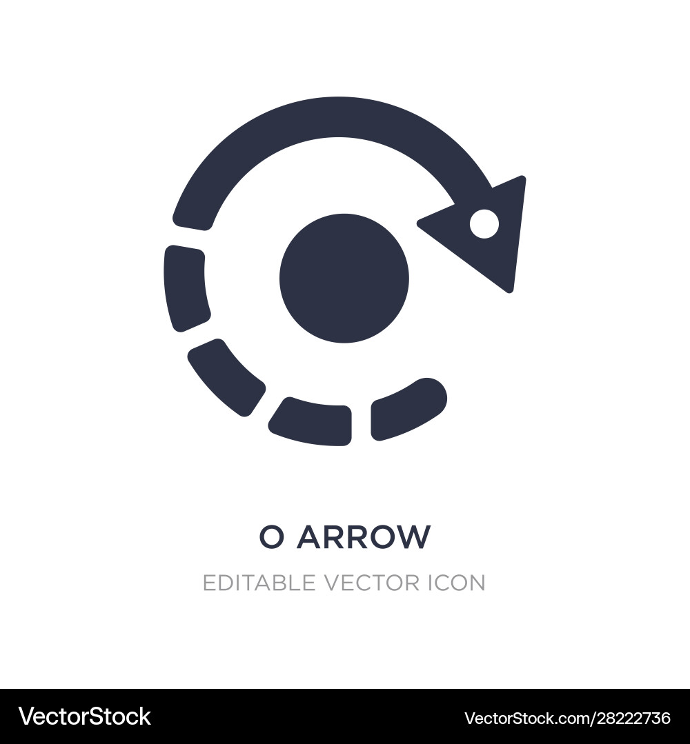 O arrow icon on white background simple element O arrow icon on white background simple element Vector Image