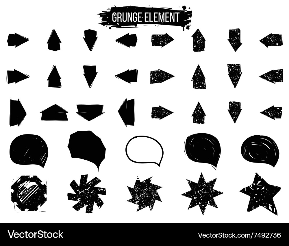 Set of abstract design elements arrows and bubble vector image