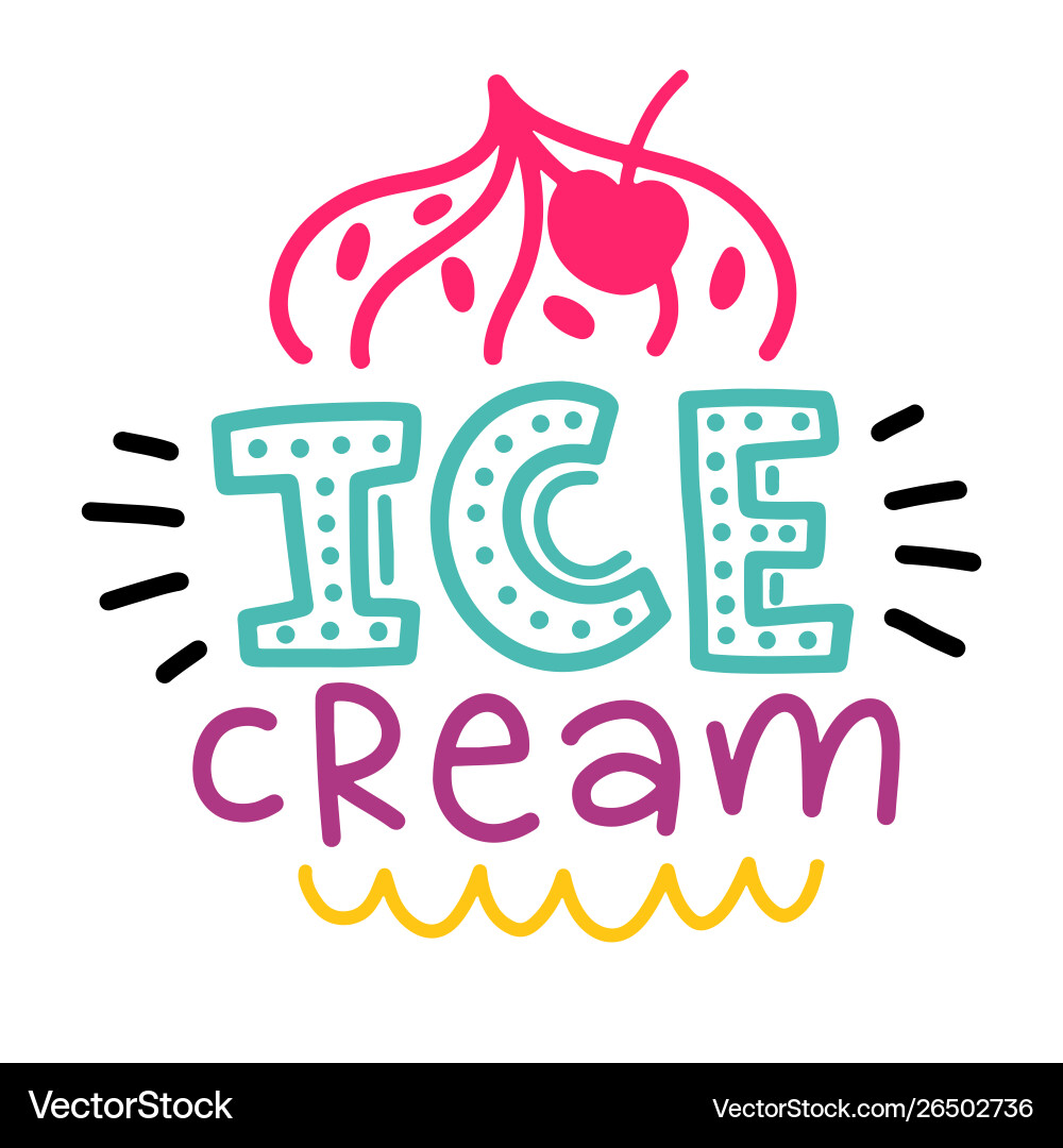 Summer lettering composition with decor Vector Image