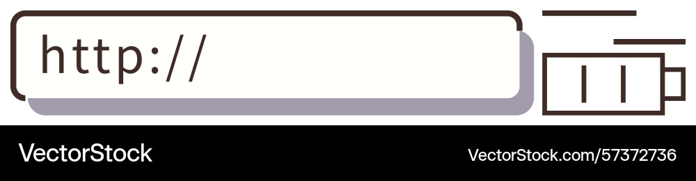 Url search bar with low battery indicator for Url search bar with low battery indicator for vector image