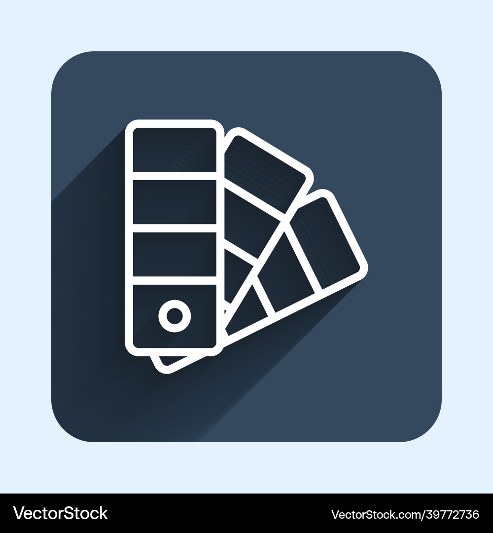 White line color palette guide icon isolated White line color palette guide icon isolated vector image