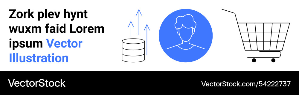 Abstract icons featuring database with arrows Abstract icons featuring database with arrows vector image