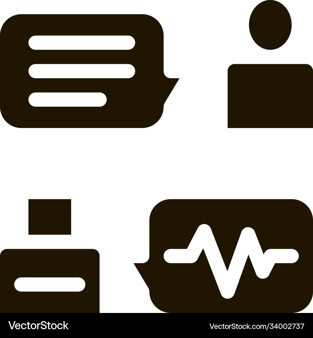 Connection function device voice control icon vector image