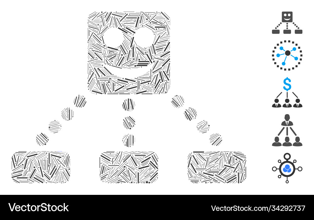 Dash mosaik lächeln Beziehungen Diagramm Ikone Dash mosaik lächeln Beziehungen Diagramm Ikone vektorbild