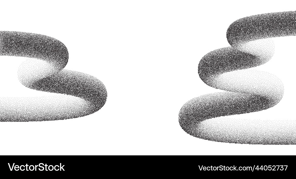 Dotwork wave pattern background black noise Dotwork wave pattern background black noise vector image