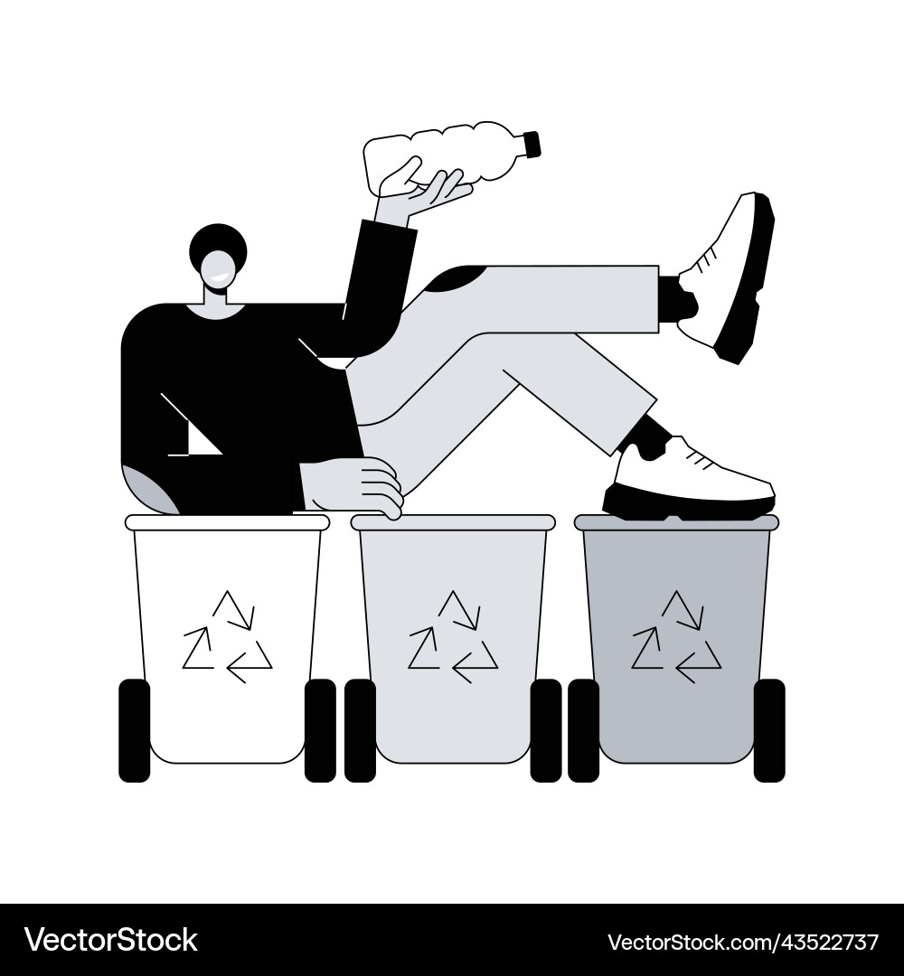 Garbage collection and sorting abstract concept Garbage collection and sorting abstract concept vector image