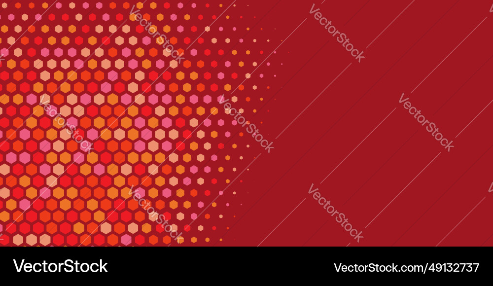 Geometric abstract hexagon multi color background vector image