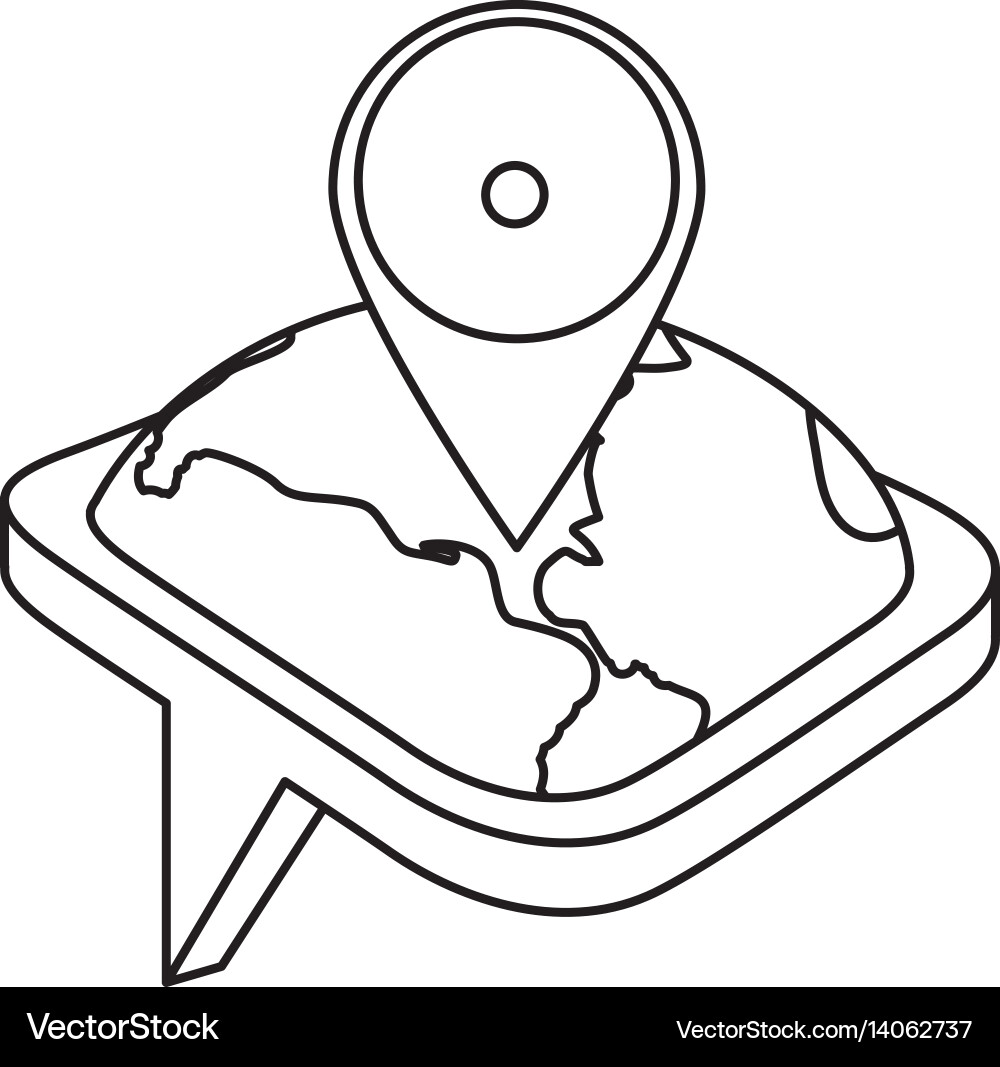 Gps map pointer vector image