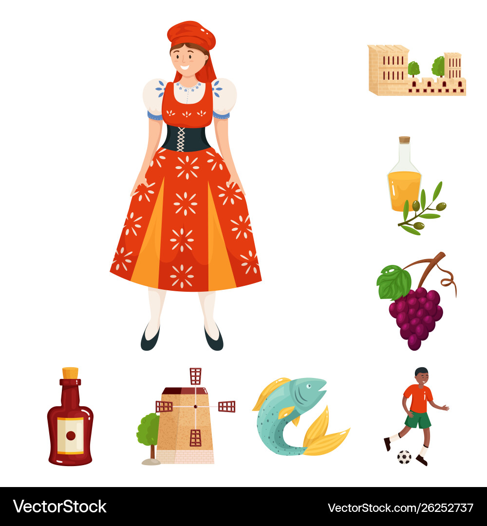Isolated object and icon collection Vector Image