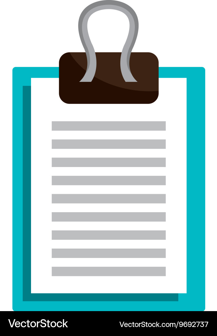 Office notepad or document vector image