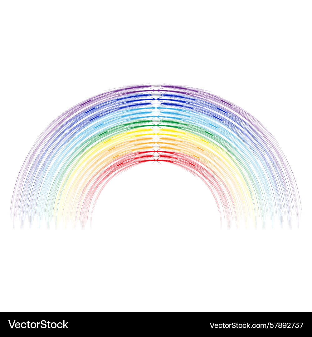 Rainbow arch shape colorful spectrum element Vector Image