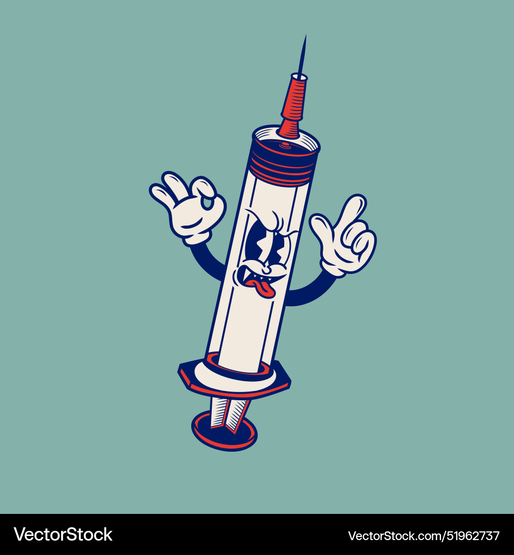 Retro Injection Character vector image