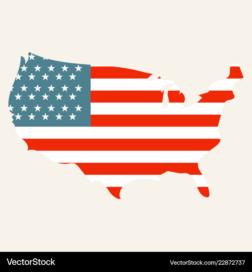 Usa map flag Royalty Free Vector Image - VectorStock
