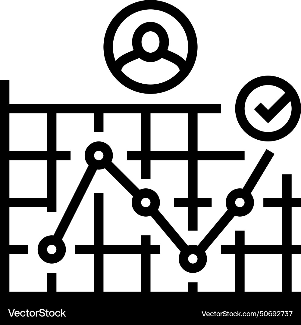 User journey map ux ui design line icon User journey map ux ui design line icon vector image