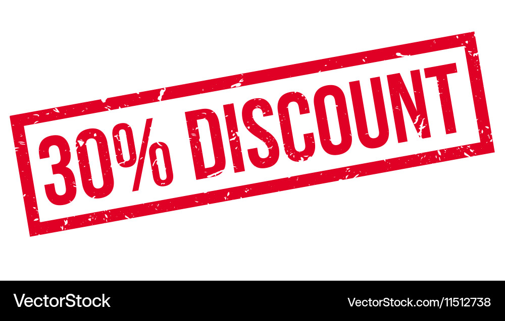 30 percent discount rubber stamp Vector Image
