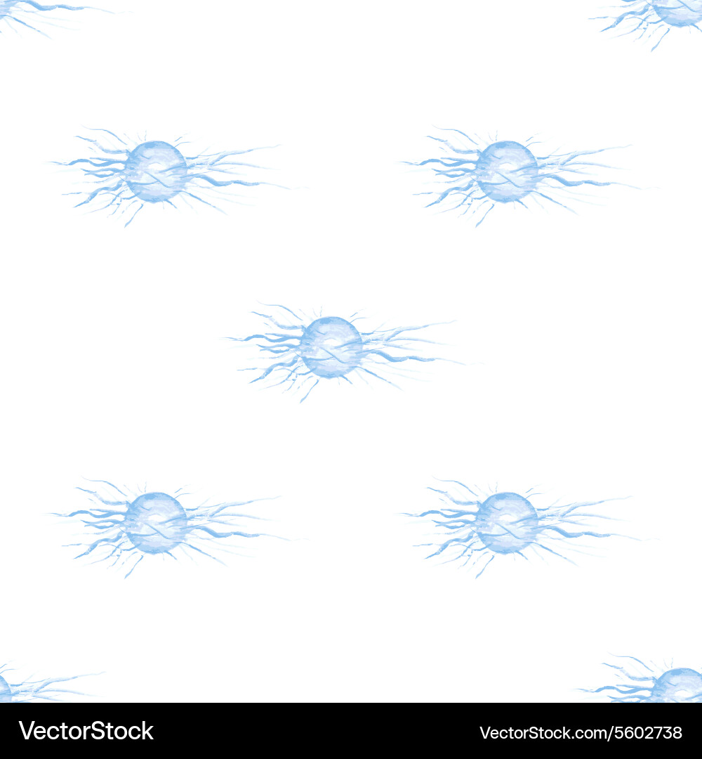 Abstract lines and blue sphere seamless pattern vector image