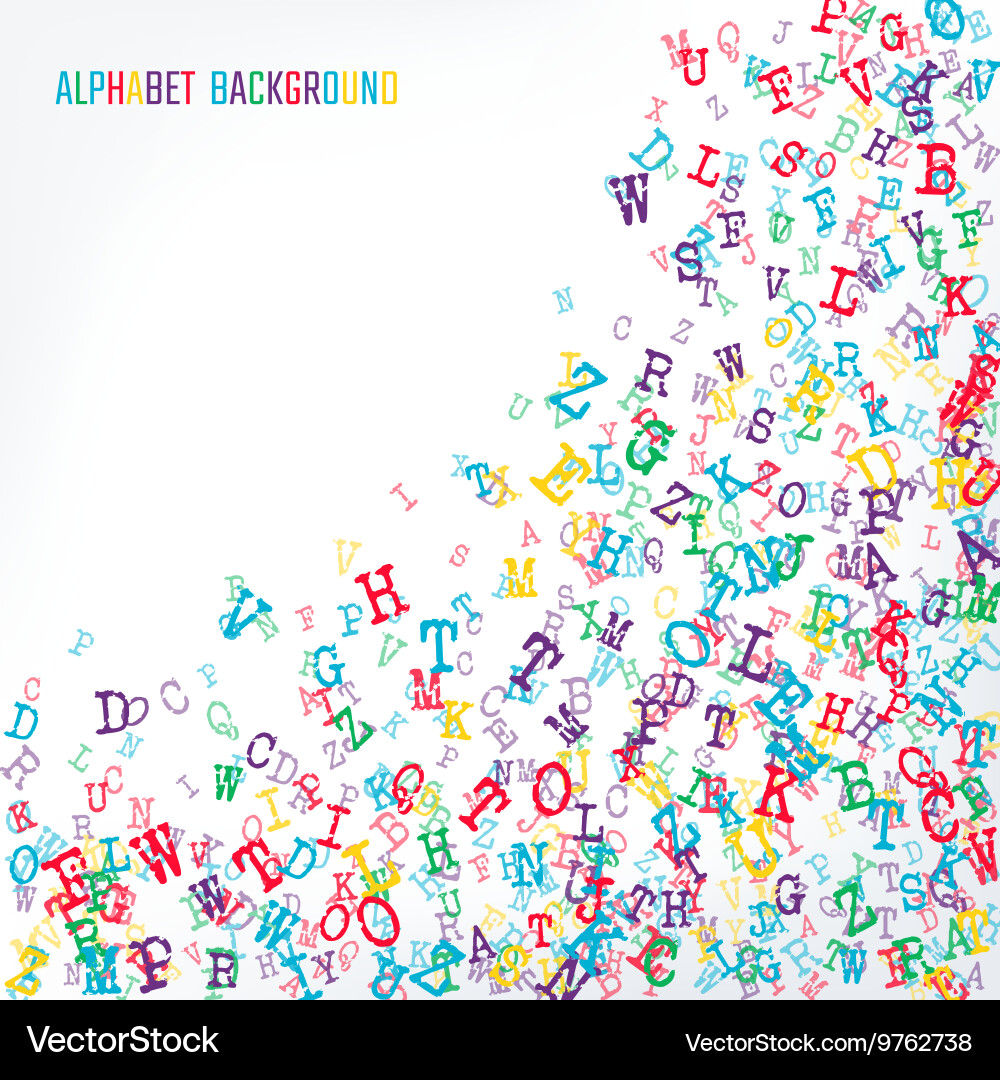 Alphabet background color Vector Image
