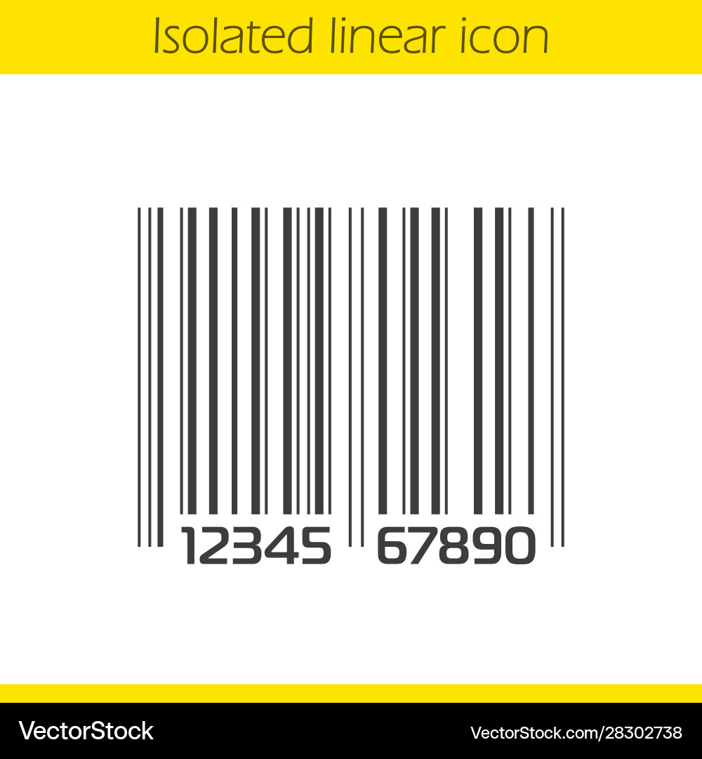 Bar code linear icon Bar code linear icon Vector Image