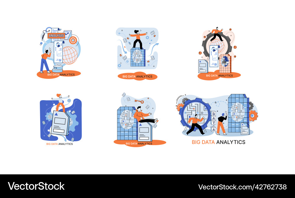 Big data analytics platform management Big data analytics platform management Vector Image