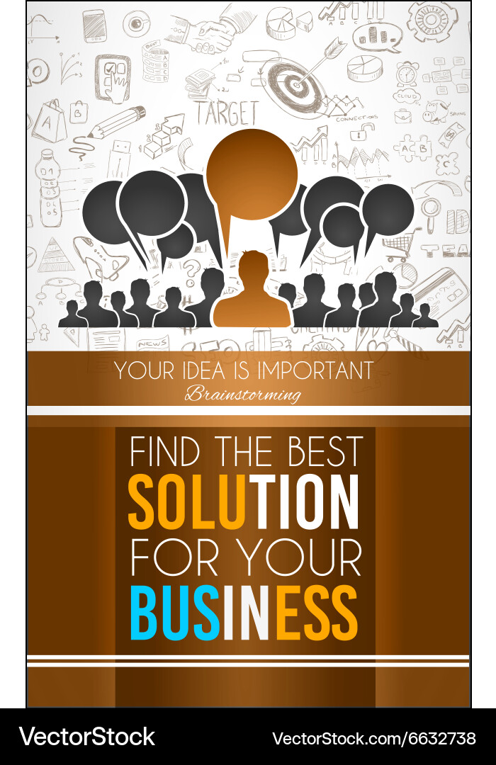 Conceptual background find best solution vector image