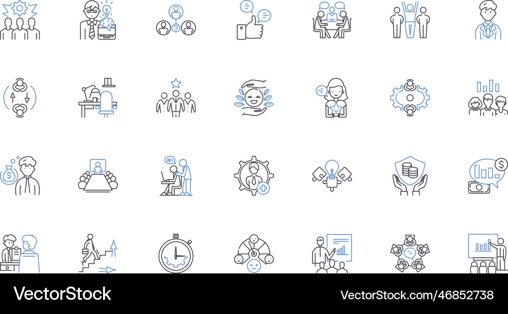Controller Line Icons Sammlung Knopf Joystick Controller Line Icons Sammlung Knopf Joystick vektorbild