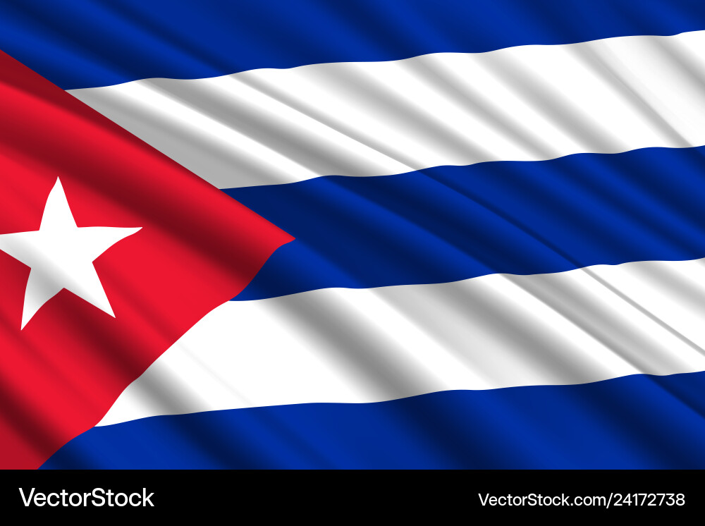 Cuban Flag Background vector image