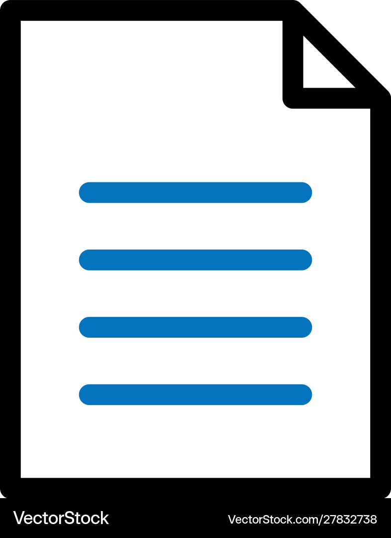 Document icon with white background Vector Image